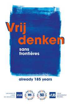 Poster Vrij denken, editie feestjaar 50 jaar VUB