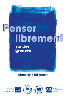 Poster Penser librement, editie feestjaar 50 jaar VUB