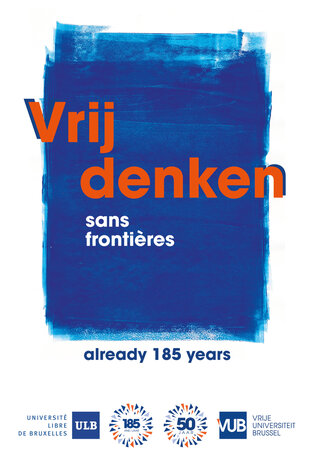 Poster Vrij denken, editie feestjaar 50 jaar VUB